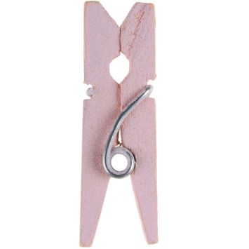 12 Pinces en Bois - Rose