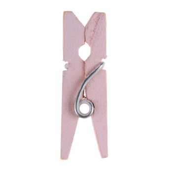 24 Mini Pinces en Bois - Rose
