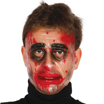 Masque transparent sanglant pour homme