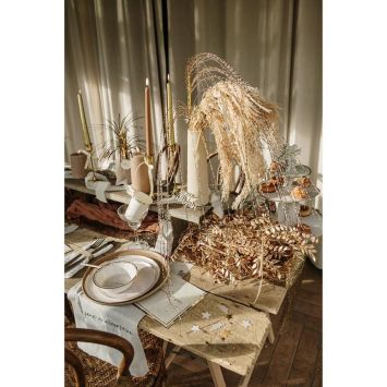 6 bols "Joyeux Anniversaire" en carton - Diamètre 13 cm - Collection Gold'n Age