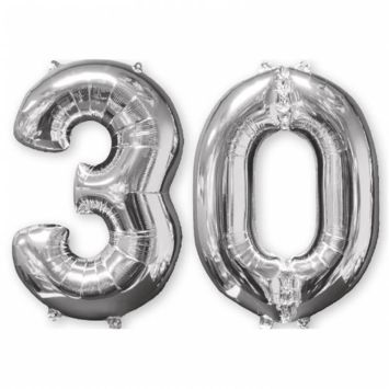 Ballons Hélium - 30 ans - Argenté