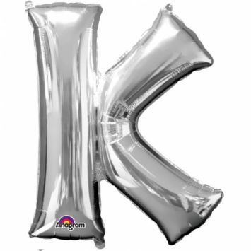 Méga Ballon Hélium - Lettre K - Argent