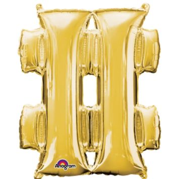 Ballon Hélium Caractère "#" Or