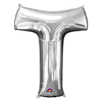 Ballon à air Lettre "T" - Argenté