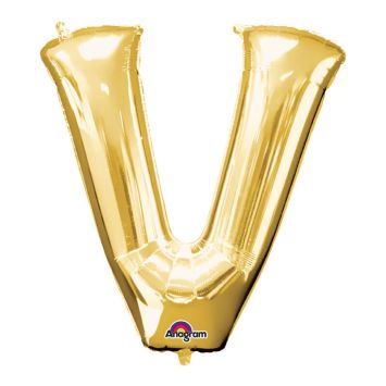 Ballon à air Lettre "V" - Or