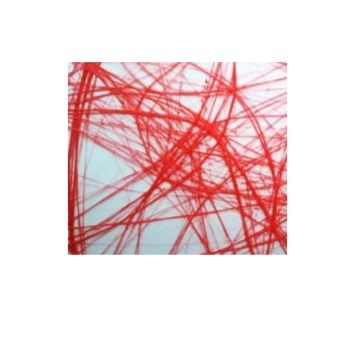 Chemin de Table Intissé 30 cm x 25 M - Rouge - Vagues