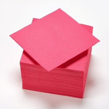 Sachet de 50 serviettes cocktail - Rose Framboise