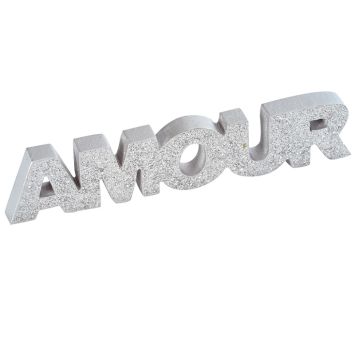 Décoration Mot "Amour" - Argent