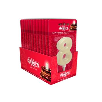 Bougie Fluorescente Chiffre 8