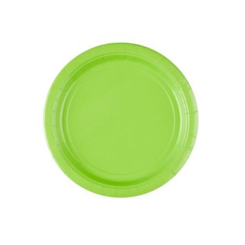8 Assiettes en Carton Vertes Kiwi - 23 cm