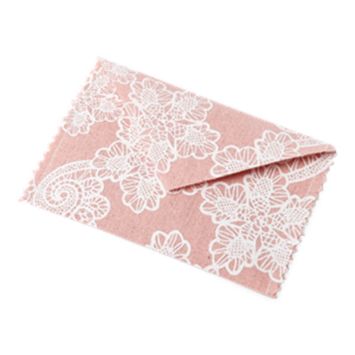 Lot de 4 Enveloppes en Lin - 12,5 x 8,5 cm - Vieux Rose | jourdefete.com