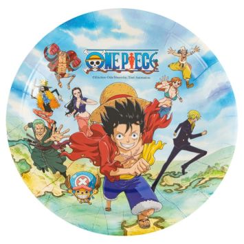 Des assiettes rondes parfaites pour la table d'anniversaire sur le thème de "One Piece ®" | jourdefete.com