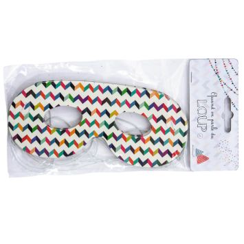 Lot de 6 loups à chevrons multicolores