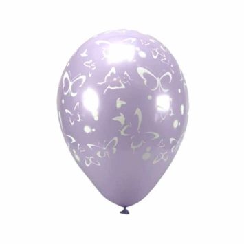 8 Ballons de baudruche Papillons coloris assortis