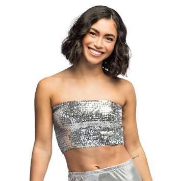 Crop Top Disco à sequins - Couleur au choix