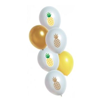 6 Ballons de Baudruche Ananas