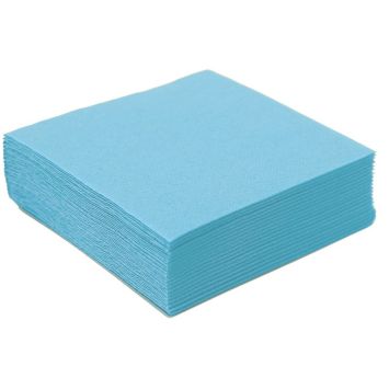 50 Serviettes Microgaufrées - Bleu Caraïbe