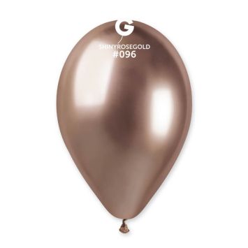 5 ballons shiny couleur rose gold de 33 cm | jourdefete.com