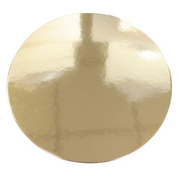 Supports à gâteaux ronds dorés 24 cm - lot de 5 | jourdefete.com
