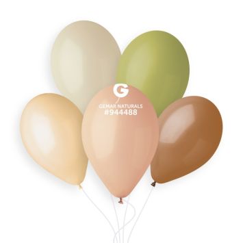assortiment de 50 ballons 30 cm latex bio gamme couleur naturelle | jourdefete.com