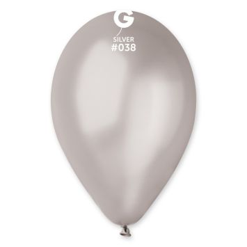 50 ballons métallisés 30 cm argent | jourdefete.com