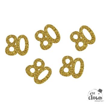50 confettis de table à paillettes dorées pour anniversaire en forme de nombre - Âge au choix