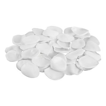 Pétales de rose satinés couleur blanc | jourdefete.com