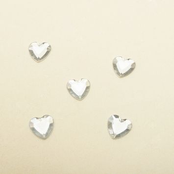 50 petits cœurs en strass - Couleur au choix
