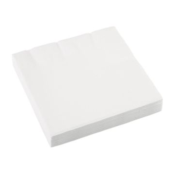 Sachet de 20 serviettes cocktail - Blanc