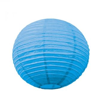 Lanterne Japonaise en Papier Turquoise - 35 cm