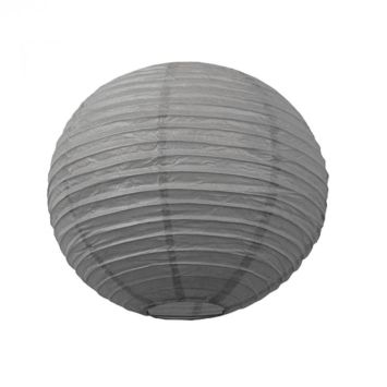 Lanterne Japonaise en Papier Grise - 15 cm