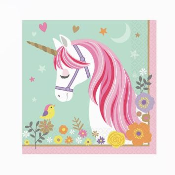 Sachet de 16 serviettes "Licorne Magique" 