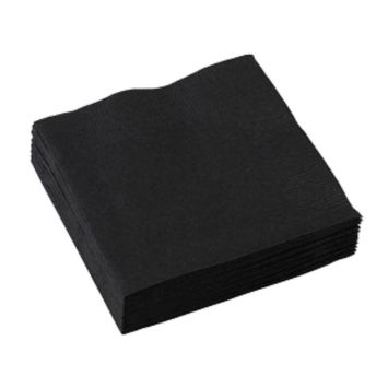 Sachet de 20 serviettes - Noir