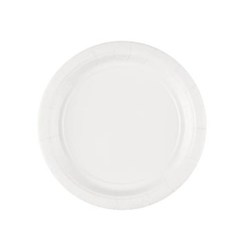 8 Petites Assiettes en Carton Blanches - 18 cm