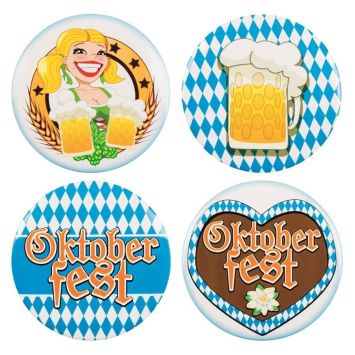 Sachet de 4 badges "Oktoberfest"