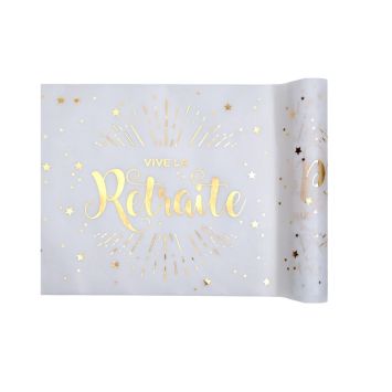 Chemin de Table "Vive la Retraite" - Elégant