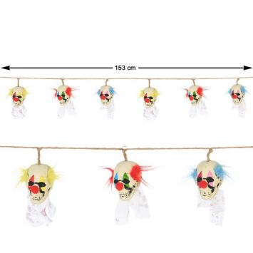 Guirlande Halloween Crâne de Clown