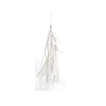 Suspension Plume et Dentelle Blanche
