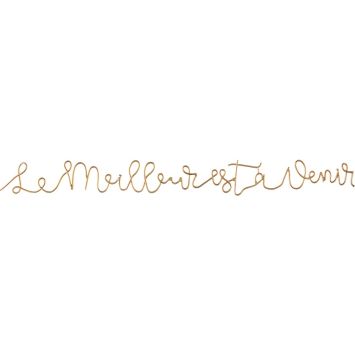 Les Lettres Décoratives en Métal Doré - "Le Meilleur est à Venir"