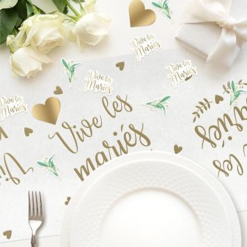 Chemin de table - 28 cm x 4 m - Collection Vive les Mariés