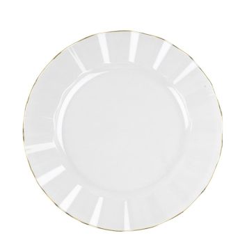 6 assiettes réutilisables en plastique - Diamètre 26 cm - Couleur au choix