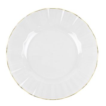 6 assiettes réutilisables en plastique - Diamètre 19 cm - Couleur au choix