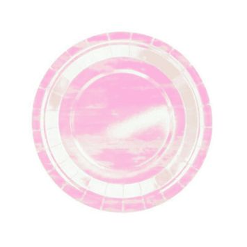 6 assiettes en carton - Diamètre 18 cm - Couleur au choix