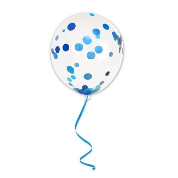 6 ballons à confettis avec ruban couleur au choix | jourdefete.com