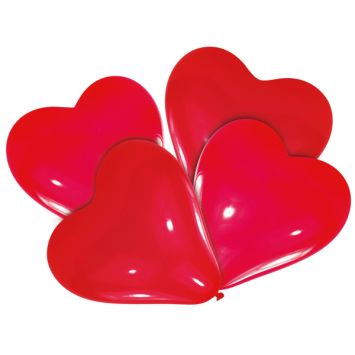 4 ballons en latex en forme de cœur - 30 cm - Saint-Valentin