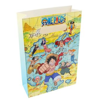 Ce lot de 4 sachets en papier vous servira pour faire des cadeaux aux enfants lors de l'anniversaire "One Piece ®" | jourdefete.com