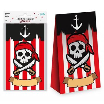 Des sachets à offrir aux copains de votre enfant lors de son anniversaire pirate | jourdefete.com
