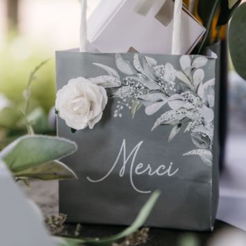 6 sacs "Merci" FSC® - 10 x 11 x 7 cm - Collection Greenery