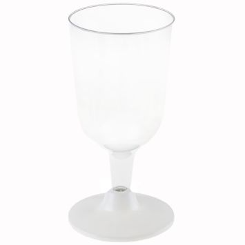 6 verres à pied en polystyrène - 207 ml - Couleur au choix