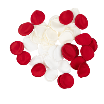 60 pétales en satin - 3,5 cm - Couleur au choix